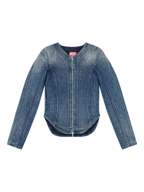diesel ライトブルー デニムジャケット ジップアップ DIESEL（ディーゼル）の「DIESEL SS22 メンズ デニムジャケット