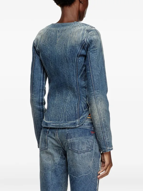 Diesel ジップアップ デニムジャケット | ブルー | FARFETCH JP