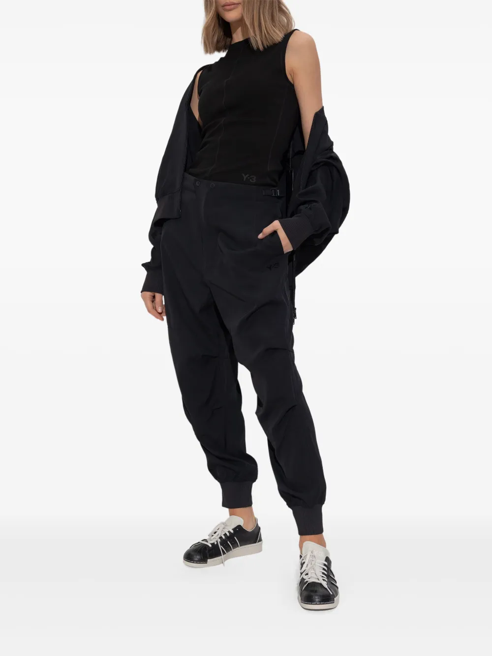 Y-3 organic cotton top - Zwart