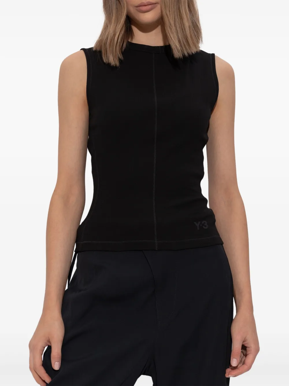 Y-3 Tanktop van biologisch katoen Zwart