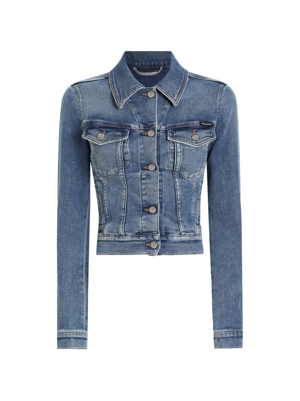 Dolce & Gabbana logo-plaque denim jacket - Blu