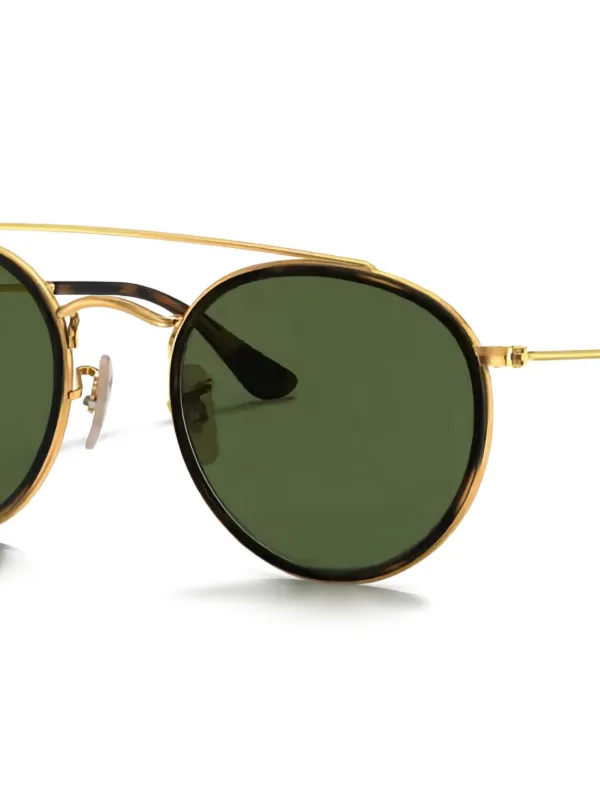 Ray-Ban double-bridge round-frame Sunglasses | Black | FARFETCH AO