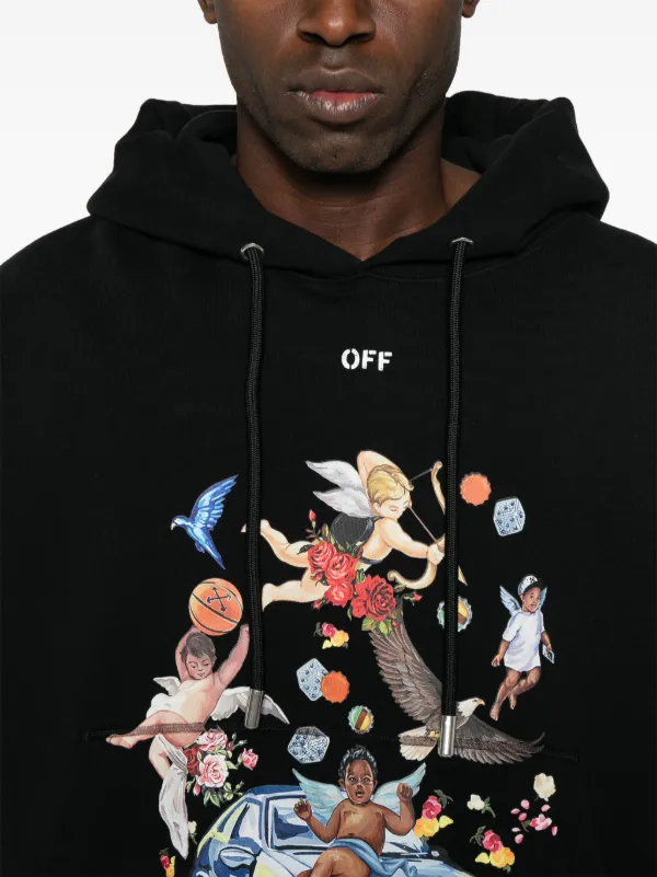 パーカー・フーディ Off-White OMBB085G23FLE015 CLB SKATE Hoodie White OW 23 Skate Black Hoodie &vert; OMBB085S24FLE0121022