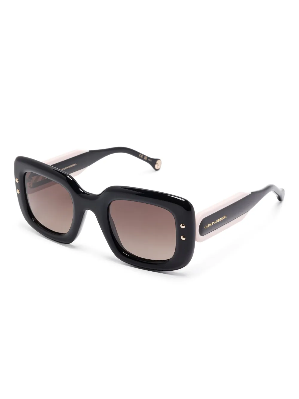 Carolina Herrera square-frame sunglasses - Zwart