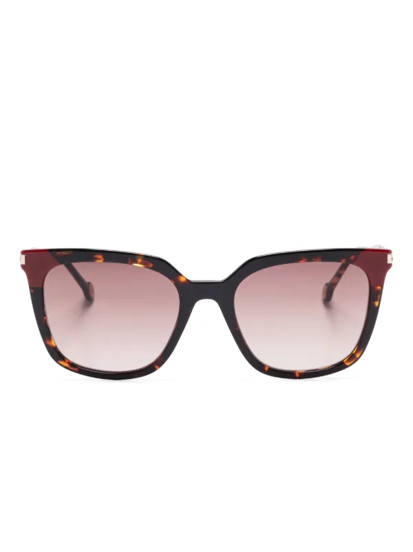 Carolina Herrera Square-frame Sunglasses in Brown