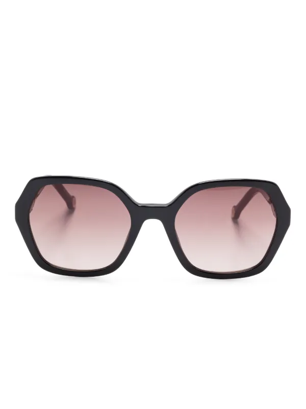 Carolina Herrera Hexagonal-frame Sunglasses in Black