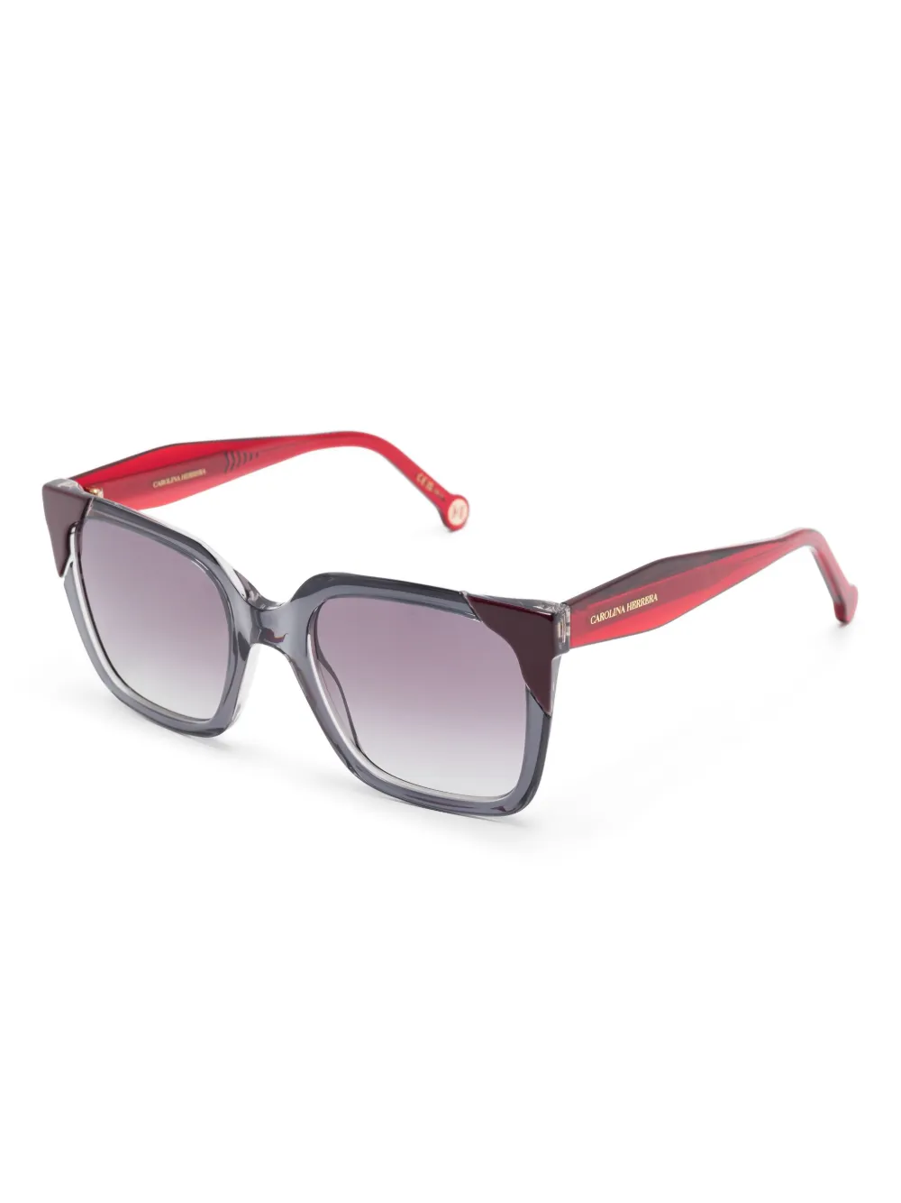 Carolina Herrera square-frame sunglasses - Grijs