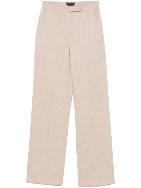 STYLAND pantalones con motivo de rayas diplomáticas