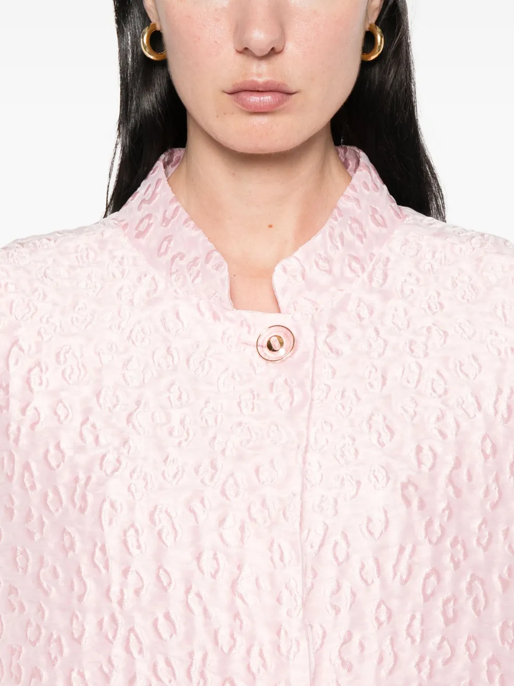 STYLAND Jack met luipaardjacquard Roze