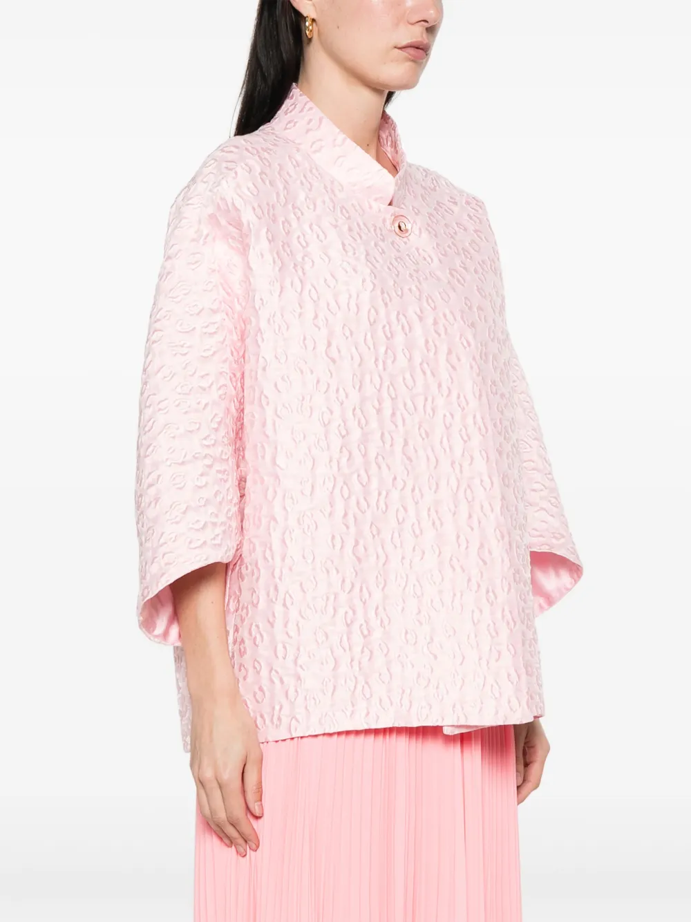 STYLAND Jack met luipaardjacquard Roze
