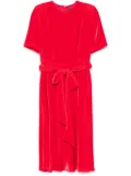 STYLAND velvet midi dress - Red