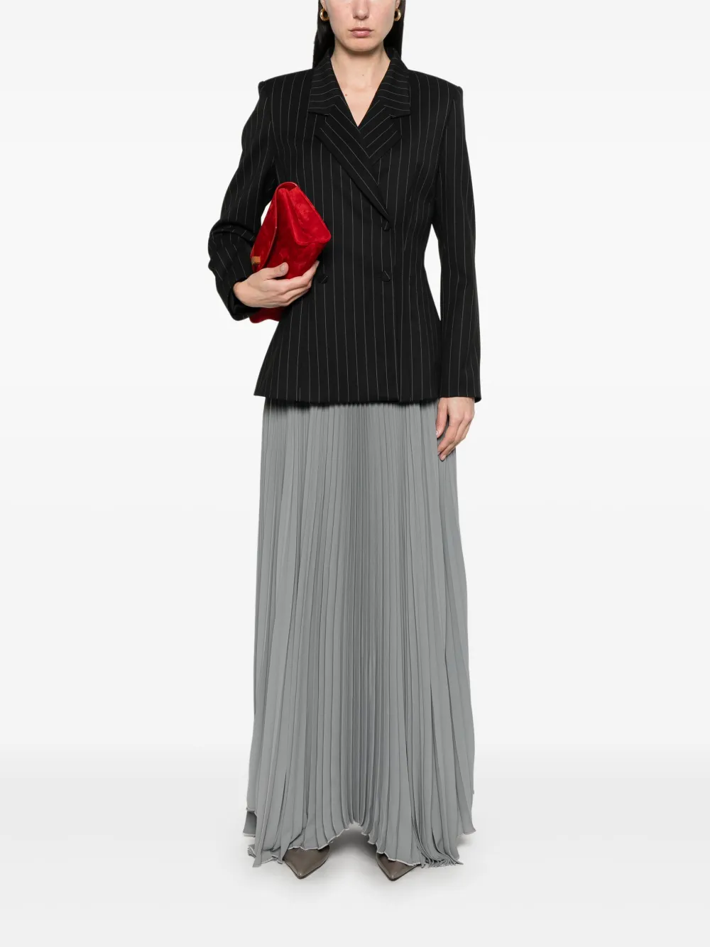 STYLAND Maxi-plooirok - Grijs