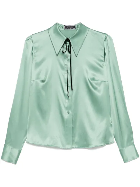 STYLAND camisa de satén manga larga