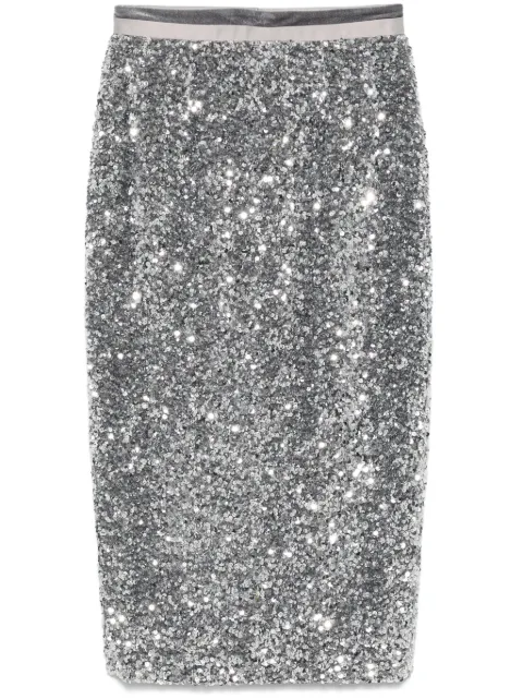 STYLAND falda midi bordada con lentejuelas