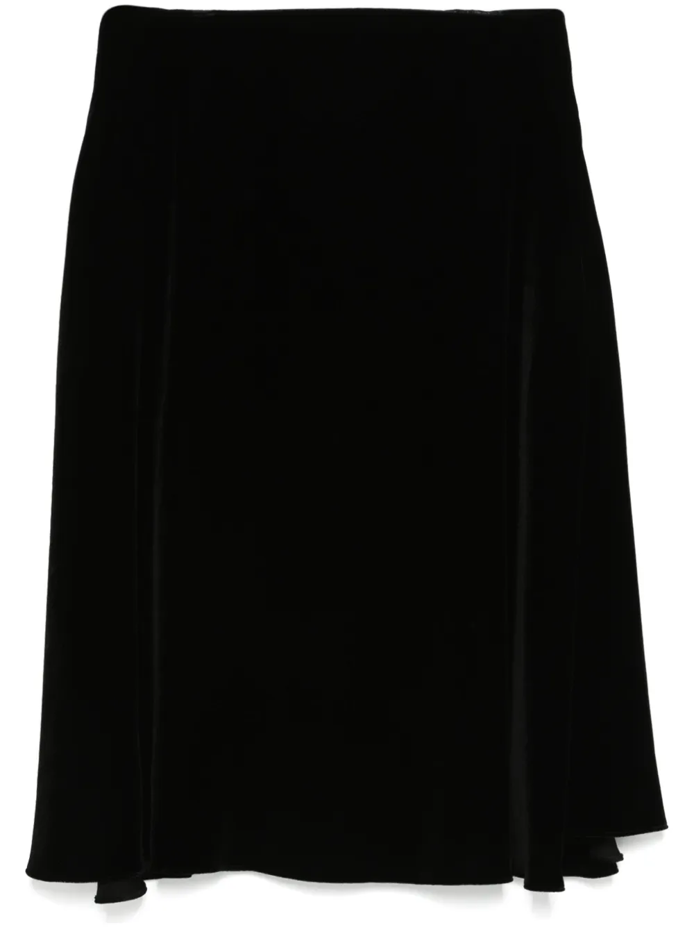 STYLAND Fluwelen midi-rok Zwart