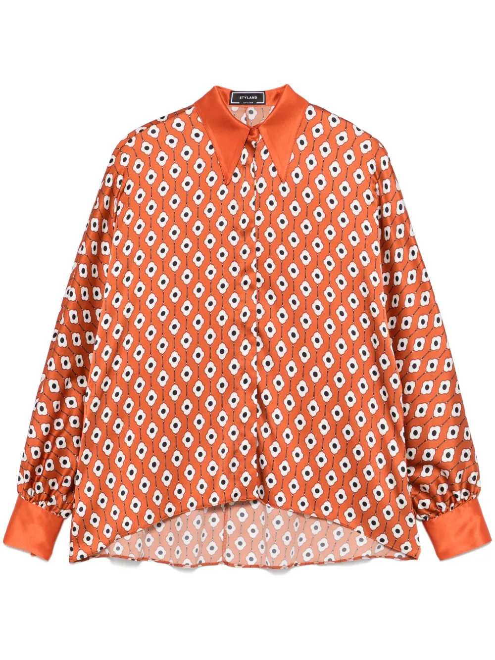 STYLAND Blouse met bloemenprint Oranje