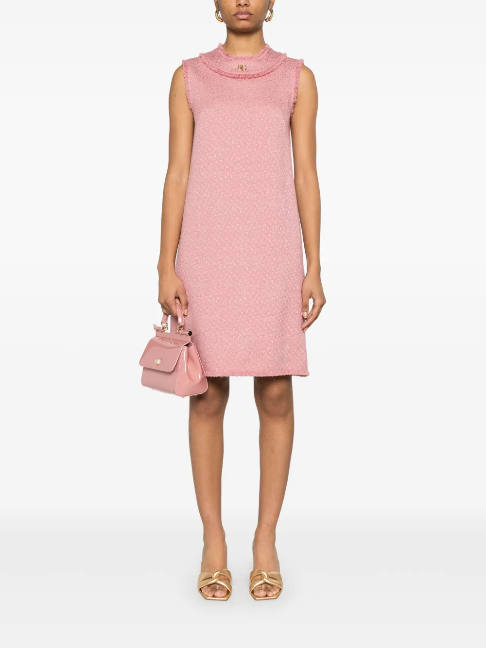 Dolce & Gabbana Bouclé mini-jurk - Roze