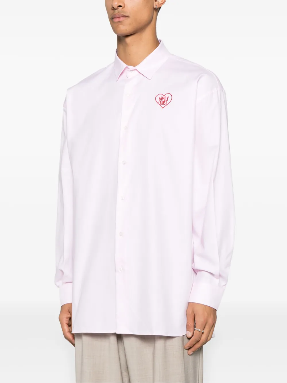 Family First Heart overhemd Roze