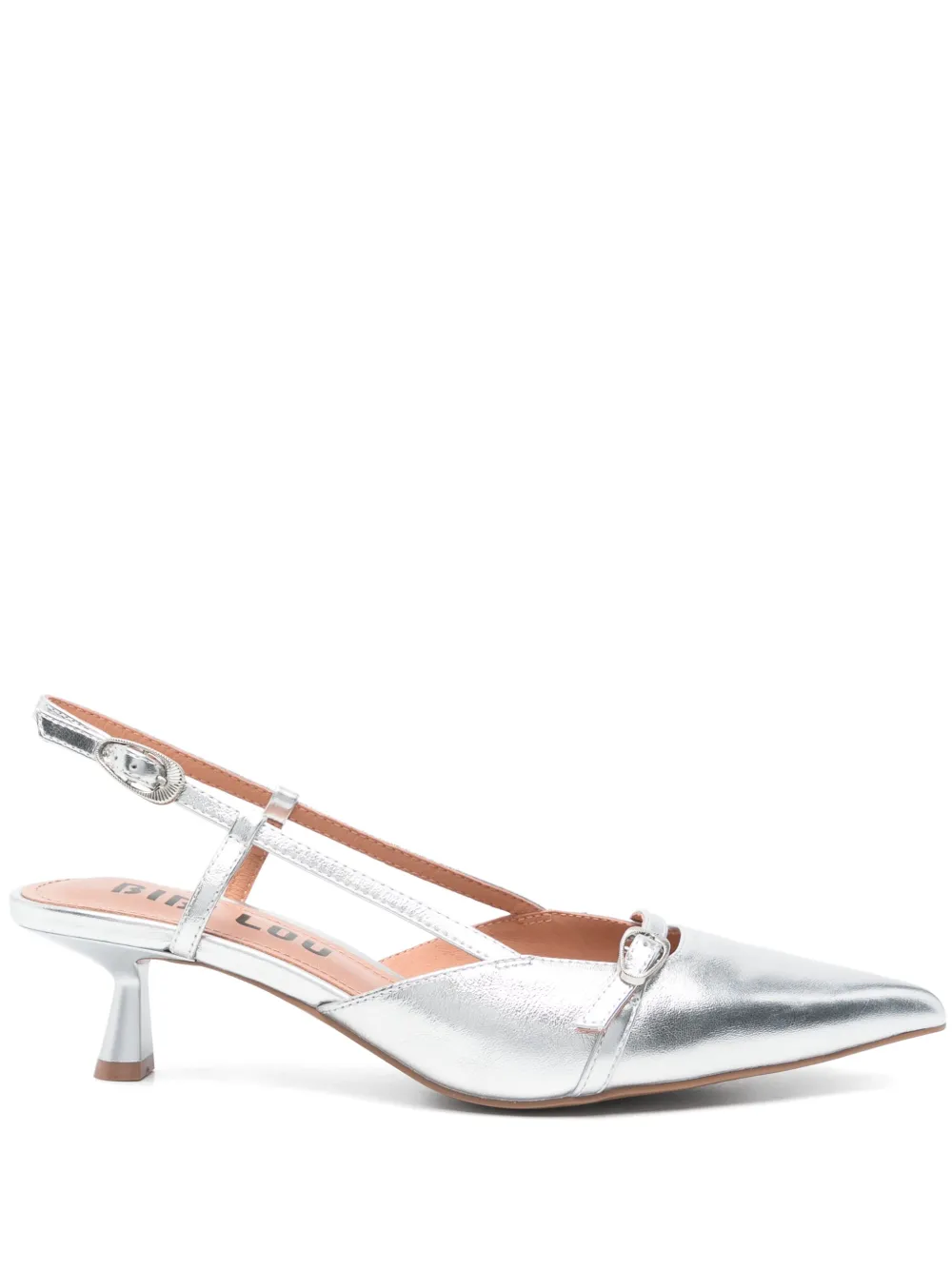 Bibi Lou 45mm Patty slingback pumps Silver