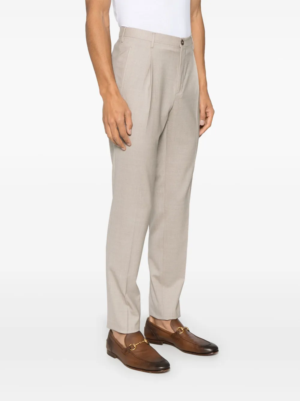 Incotex Broek van scheerwol Beige