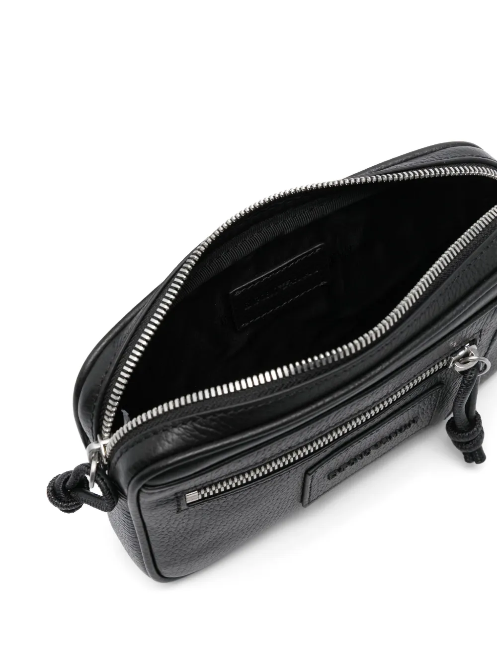 Emporio Armani Leren clutch Zwart