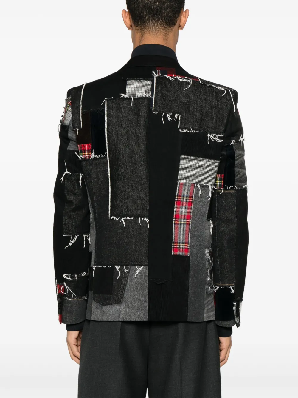 Junya Watanabe MAN Blazer met patchwork Zwart