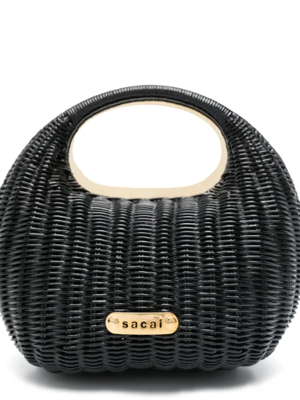 Sacai logo-plaque Mini Bag | Black | FARFETCH JO
