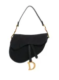 Christian Dior Pre-Owned 2020 Oblique Canvas Saddle Bag shoulder bag - Black