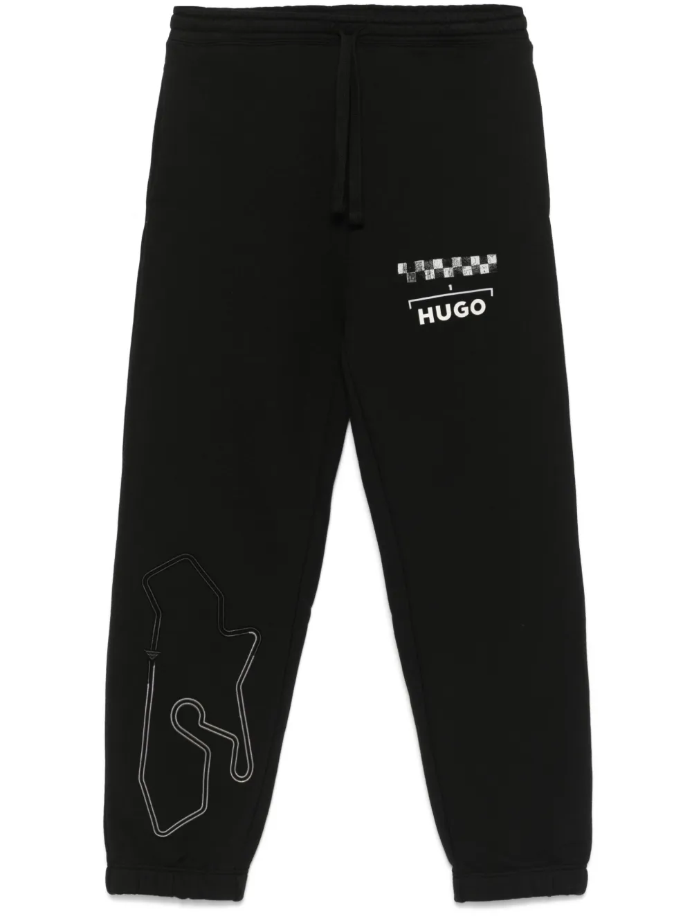 HUGO Trainingsbroek met logoprint Zwart