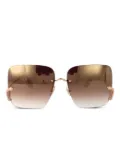 Roberto Cavalli snakeskin-effect sunglasses - Gold