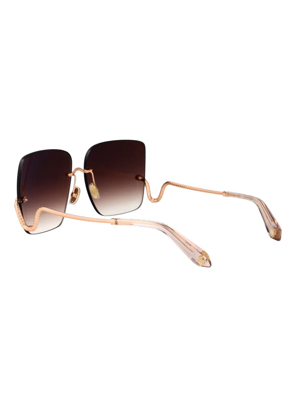 Roberto Cavalli Zonnebril met slangenleer-effect Goud