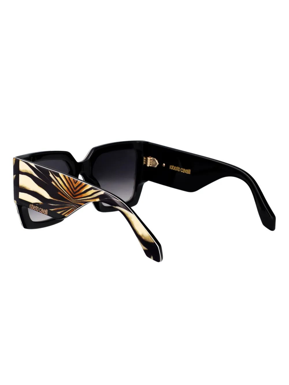 Roberto Cavalli Zonnebril met abstracte print Wit