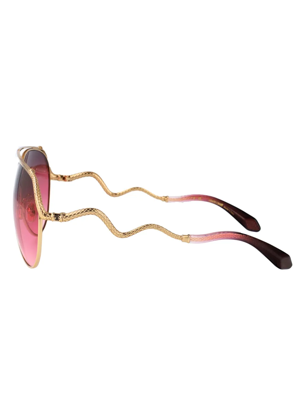 Roberto Cavalli Snake zonnebril Goud