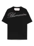 Miss Blumarine logo-embellished T-shirt - Black