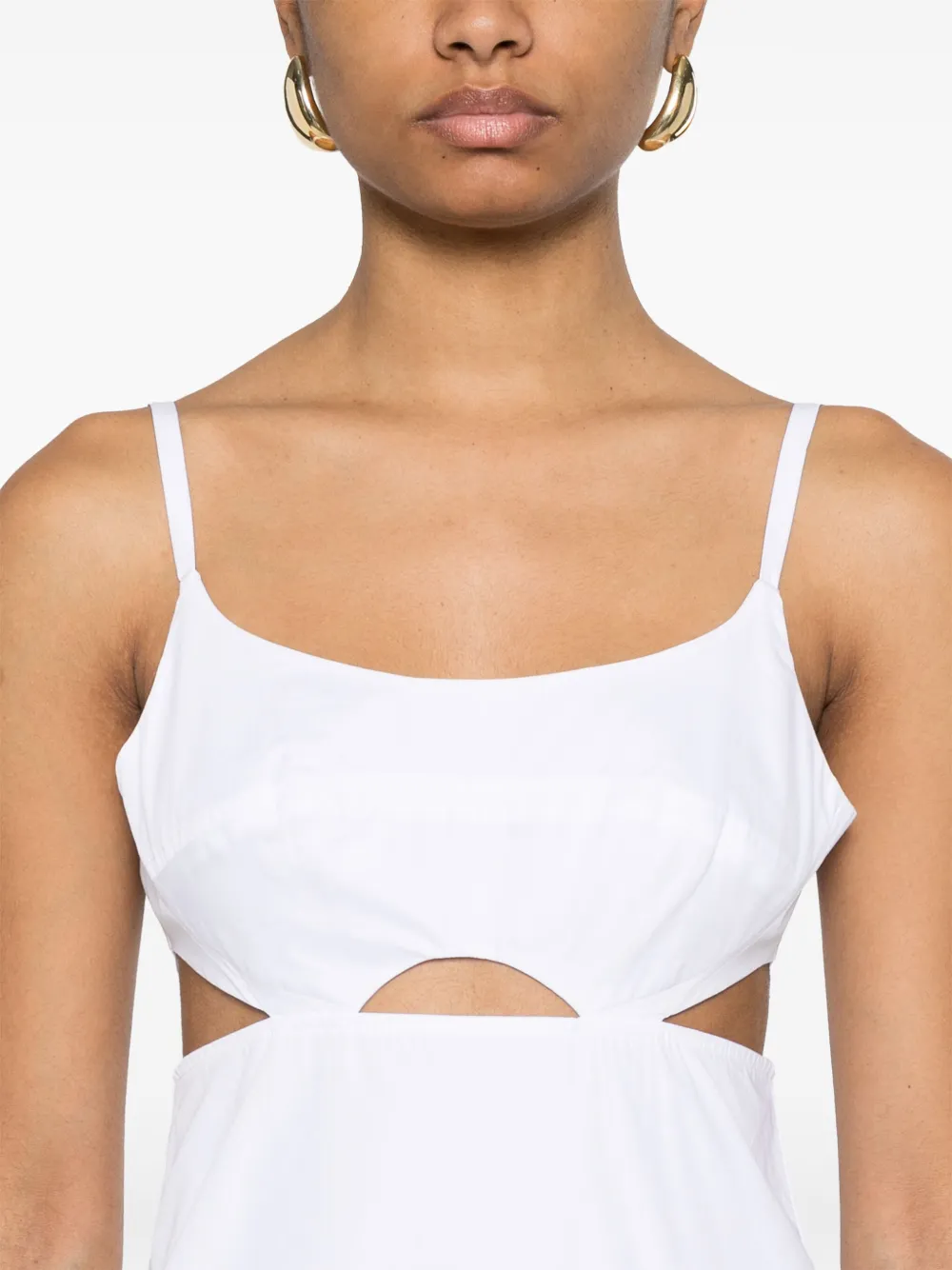 Victoria Beckham Midi-jurk met uitgesneden detail Wit