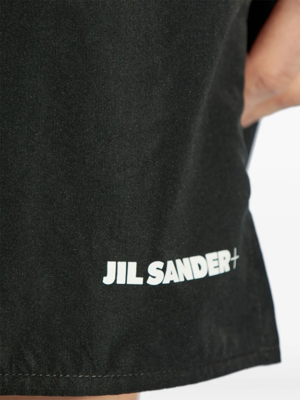 Jil Sander Shorts met logo Zwart