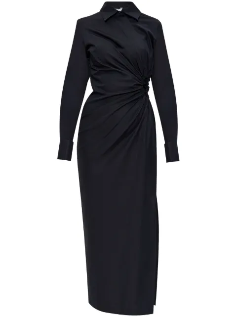 Max Mara draped-detailing midi dress