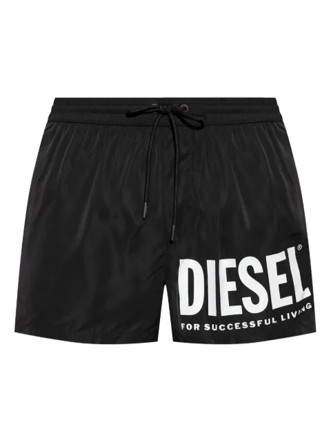 Diesel shorts de playa con logo estampado