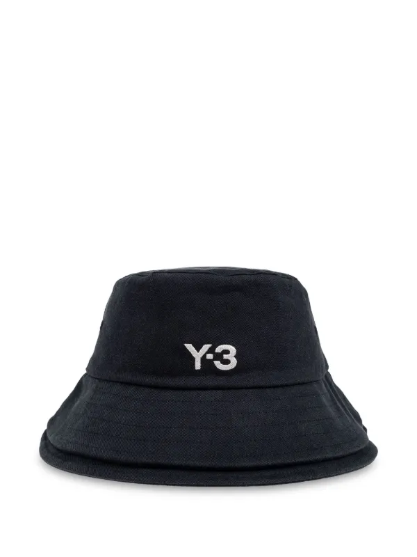 ハット Y-3 Logo embroidery bucket hat Black Y 3 Y-3 Logo Embroidery Bucket Hat - Black | Editorialist