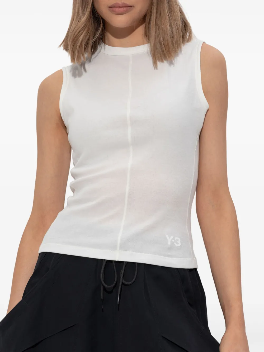 Y-3 Tanktop van biologisch katoen Wit