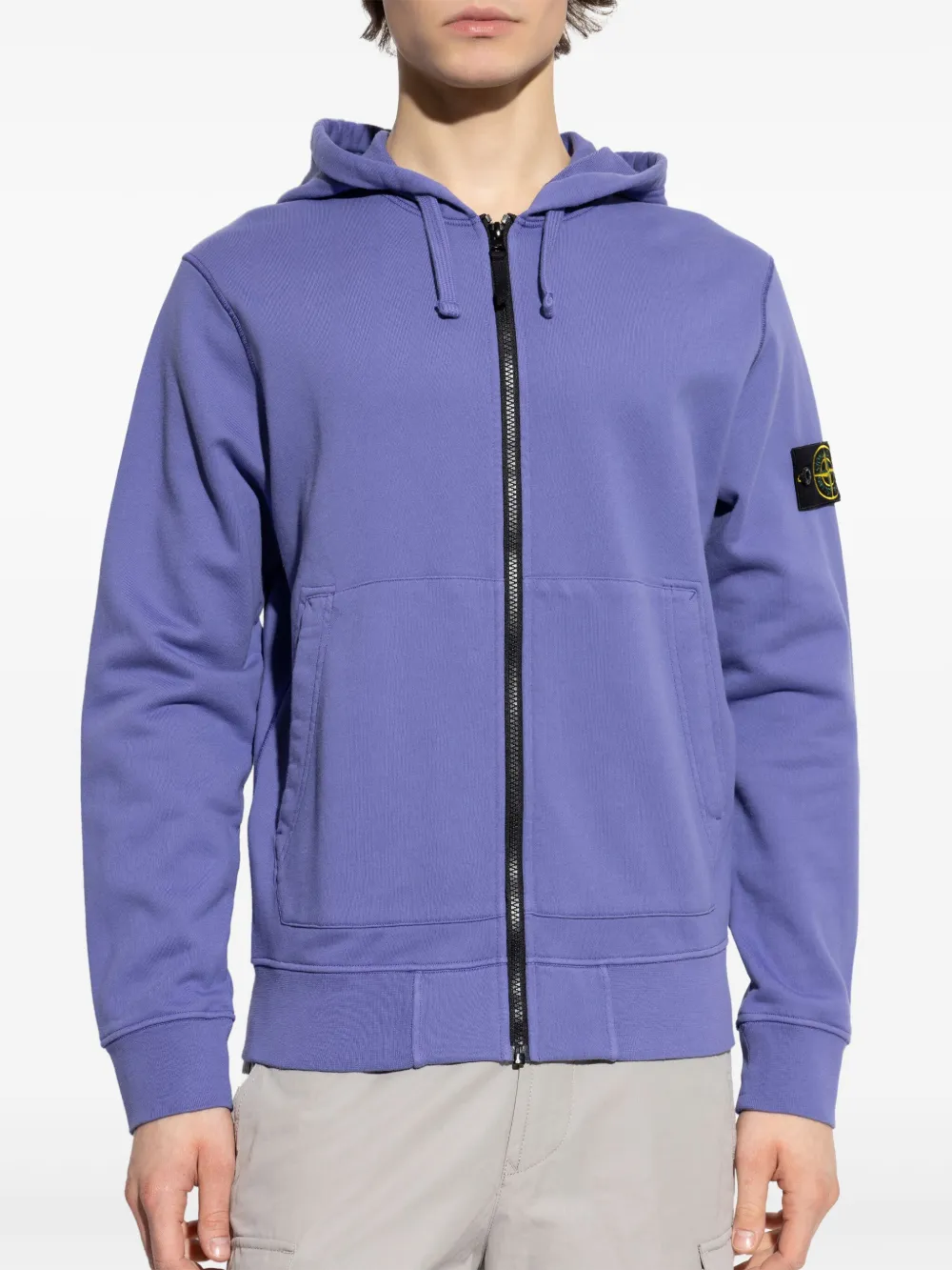 Stone Island Hoodie met Compass-logopatch Paars