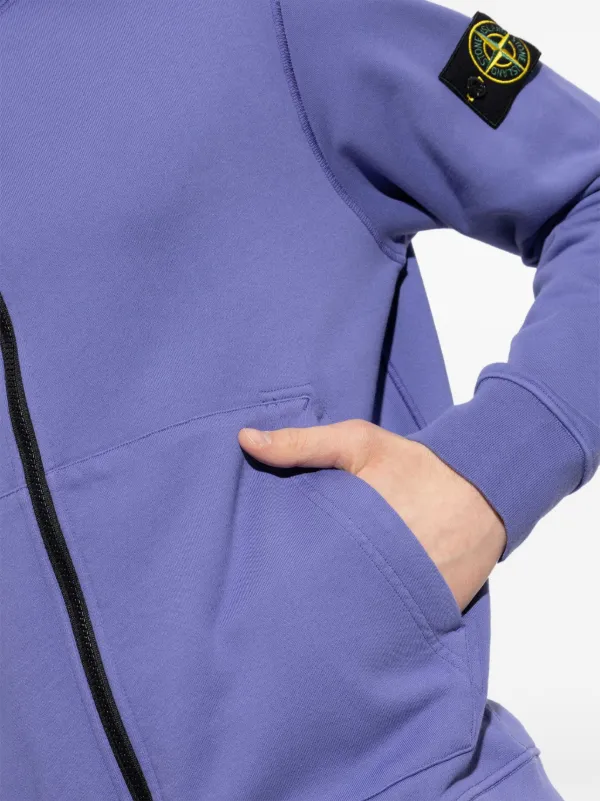 Stone Island Compass-badge Hoodie Purple FARFETCH HK