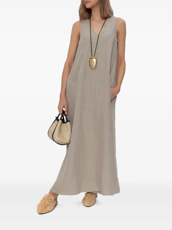 【関税込み】☆Max Mara☆Simeone ドレス 2511221112600 001 Max Mara Simeone Dress | Neutrals | FARFETCH