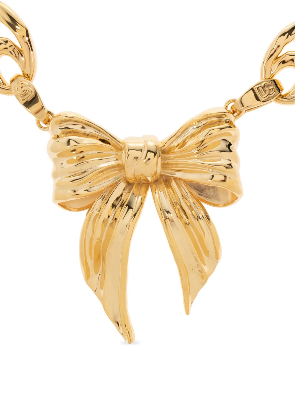 Dolce & Gabbana Bow Necklace In Gold