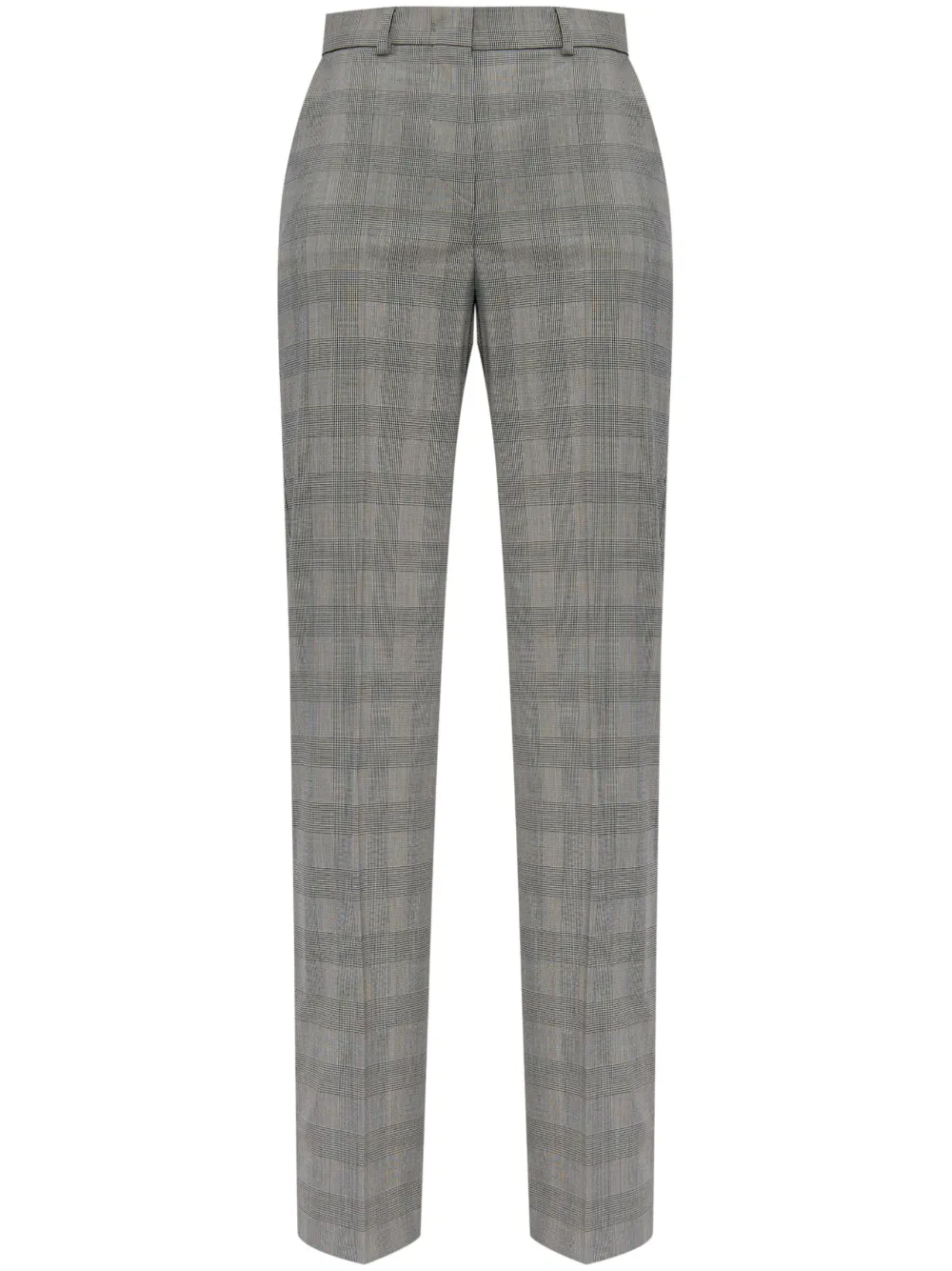 virgin wool straight-leg trousers