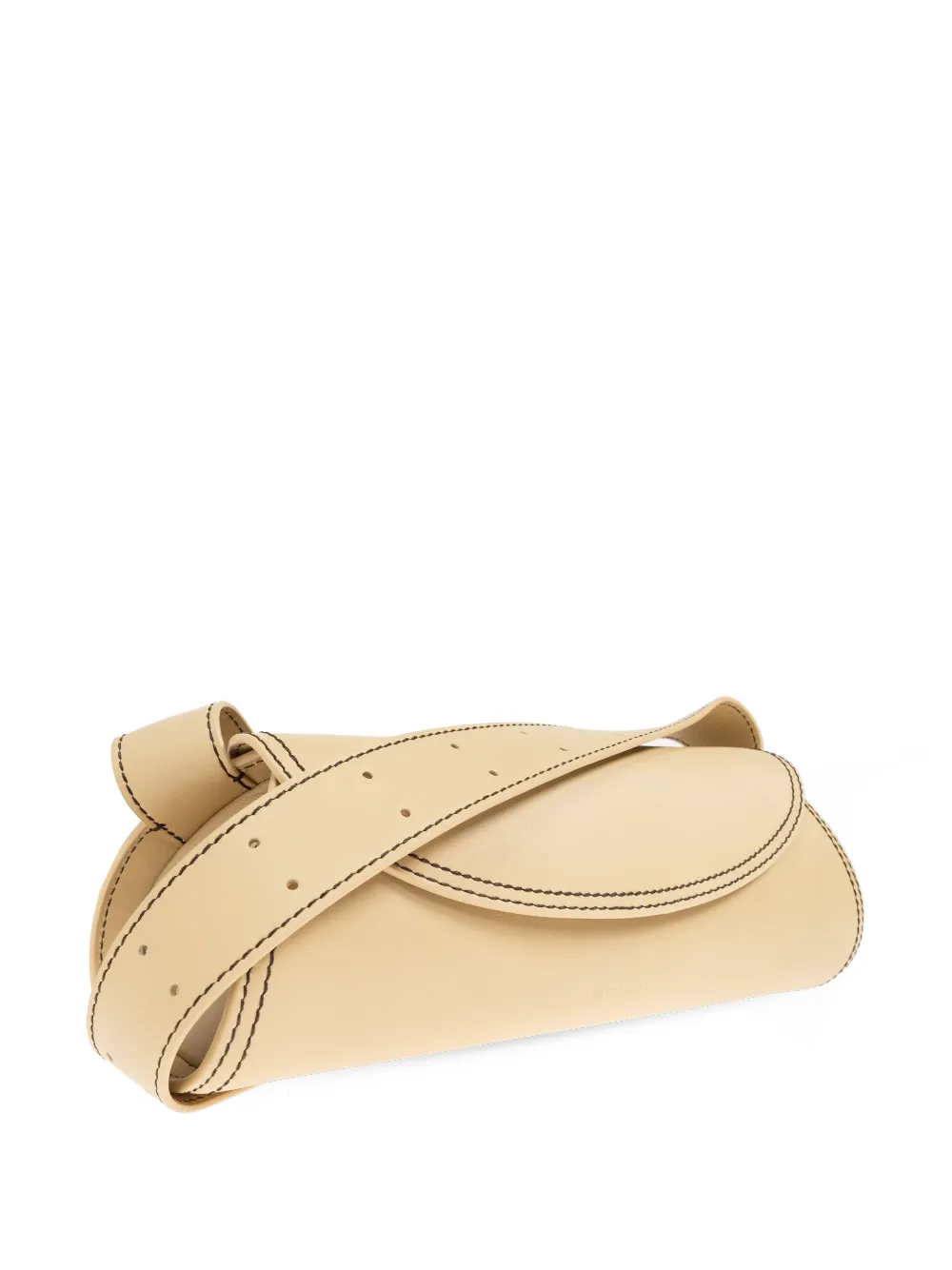 Jil Sander Leren schoudertas Beige