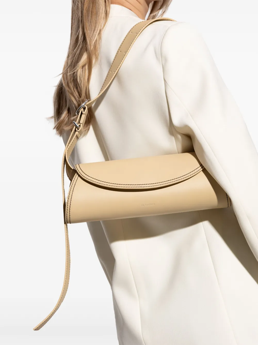 Jil Sander leather shoulder bag - Beige