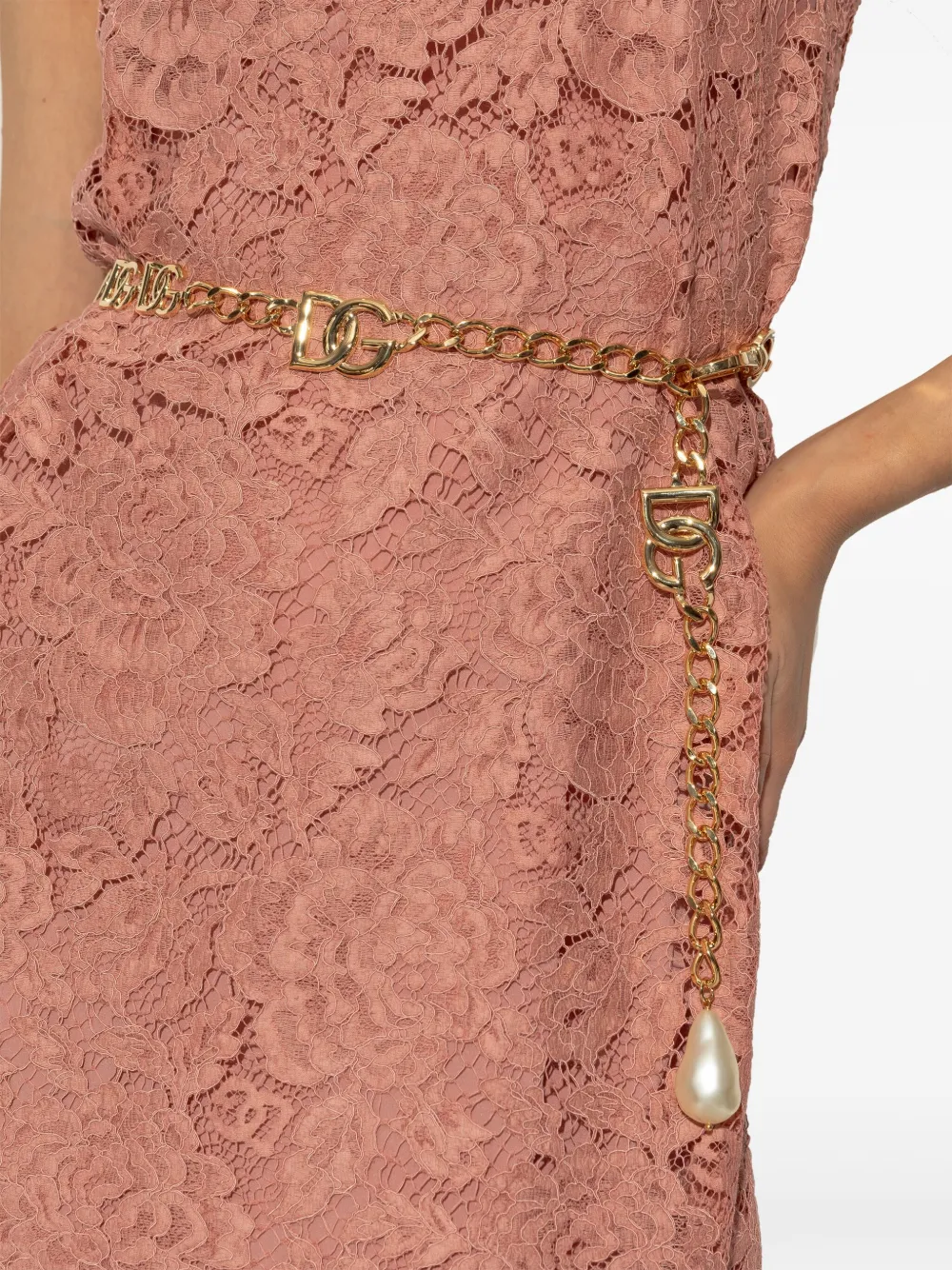 Dolce & Gabbana Chain-link Belt In Gold