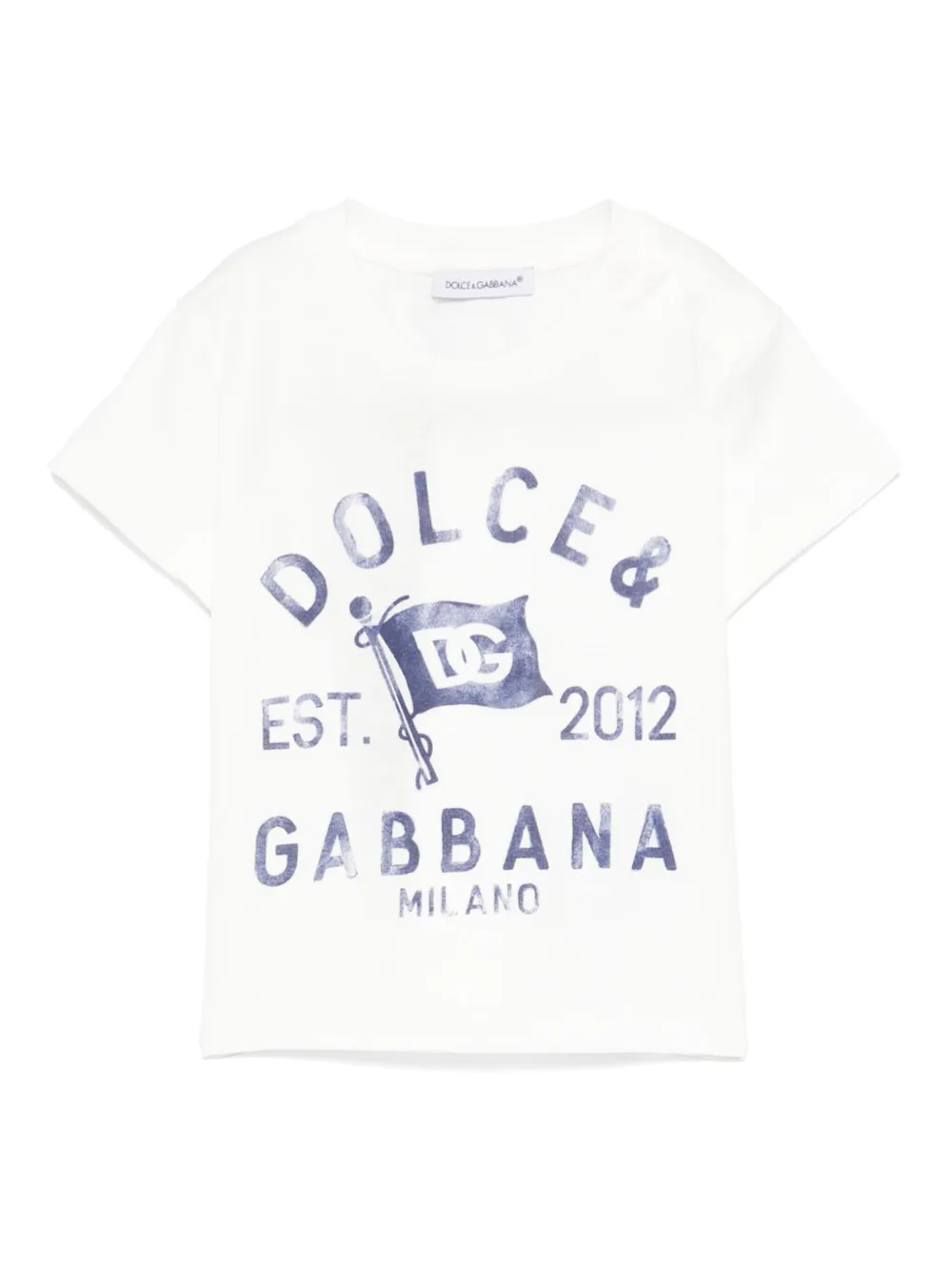 Dolce & Gabbana Kids T-shirt met logoprint Wit