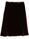 STYLAND velvet midi skirt - Red